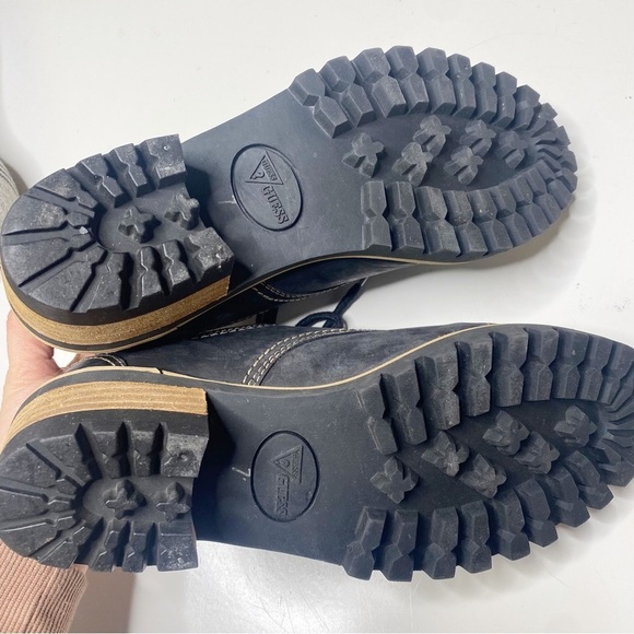 Vintage Guess by Georges Marciano Chunky Lace Up Leather Shoes Lug Sole 7 - Picture 7 of 7